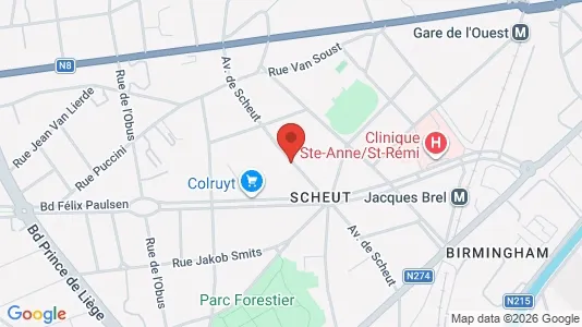 Apartments for rent i Brussels Anderlecht - kort over placeringen