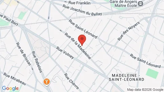 Apartments for rent i Angers - kort over placeringen