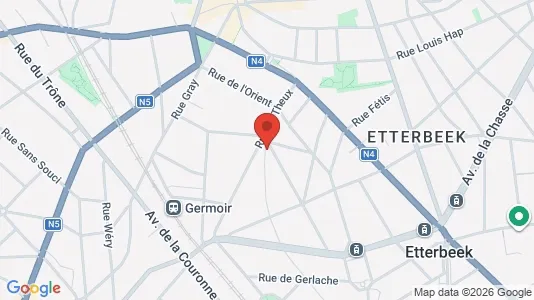 Apartments for rent i Brussels Etterbeek - kort over placeringen
