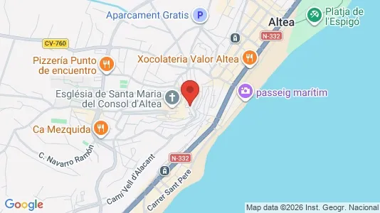 Apartments for rent i Altea - kort over placeringen
