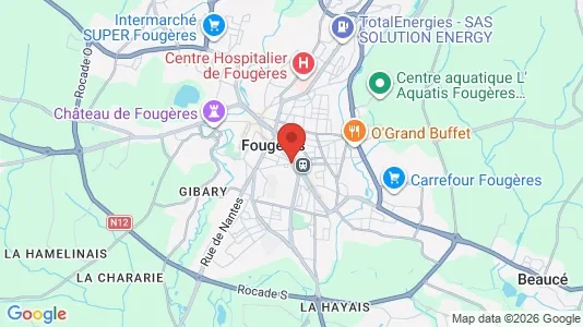 Apartments for rent i Fougères-Vitré - kort over placeringen