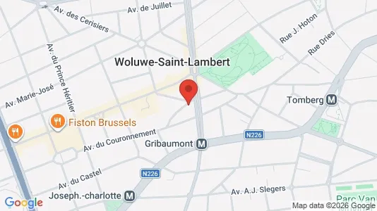 Apartments for rent i Brussels Sint-Lambrechts-Woluwe - kort over placeringen