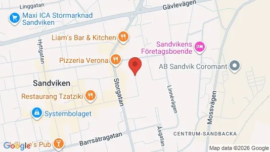 Apartments for rent i Sandviken - kort over placeringen