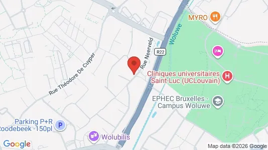 Apartments for rent i Brussels Sint-Lambrechts-Woluwe - kort over placeringen