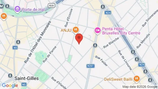 Apartments for rent i Brussels Sint-Gillis - kort over placeringen