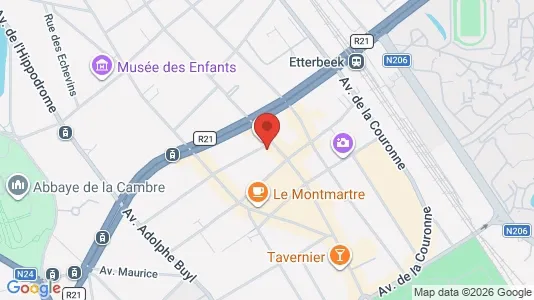 Apartments for rent i Brussels Elsene - kort over placeringen