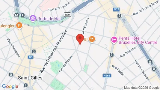 Apartments for rent i Brussels Sint-Gillis - kort over placeringen