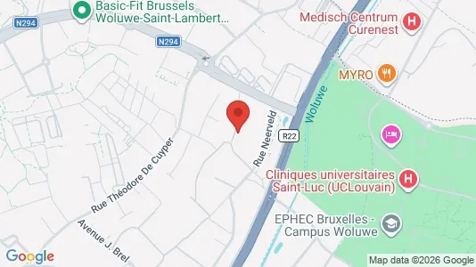 Apartments for rent i Brussels Sint-Lambrechts-Woluwe - kort over placeringen