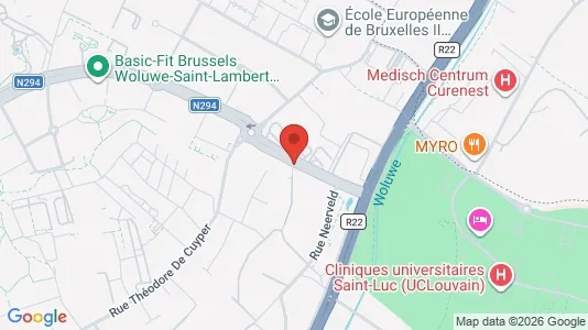 Apartments for rent i Brussels Sint-Lambrechts-Woluwe - kort over placeringen