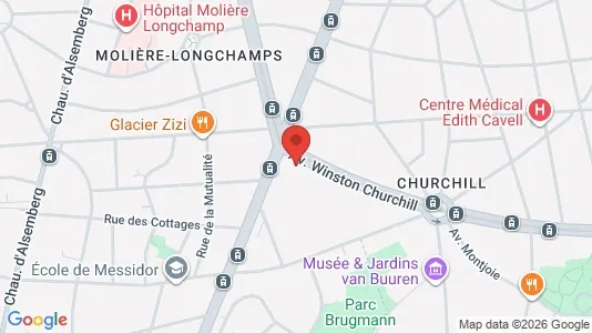 Apartments for rent i Brussels Ukkel - kort over placeringen