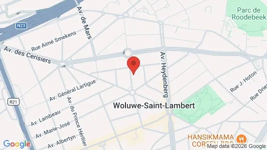 Apartments for rent i Brussels Sint-Lambrechts-Woluwe - kort over placeringen