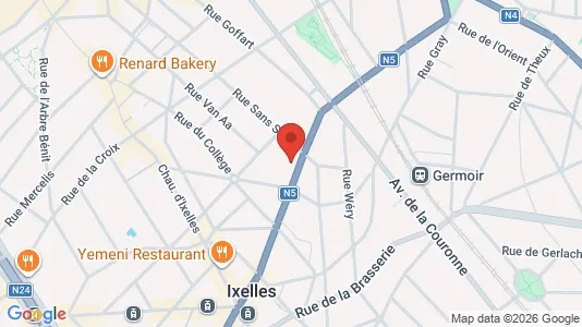 Apartments for rent i Brussels Elsene - kort over placeringen