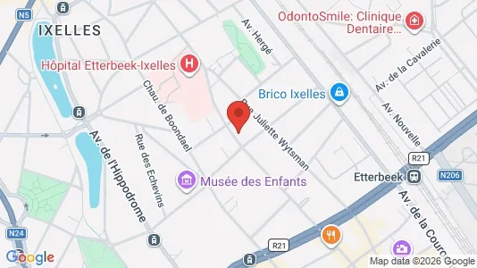 Apartments for rent i Brussels Elsene - kort over placeringen