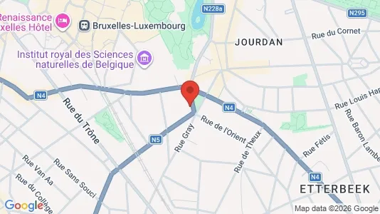 Apartments for rent i Brussels Etterbeek - kort over placeringen
