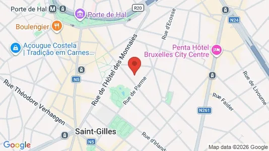 Apartments for rent i Brussels Sint-Gillis - kort over placeringen