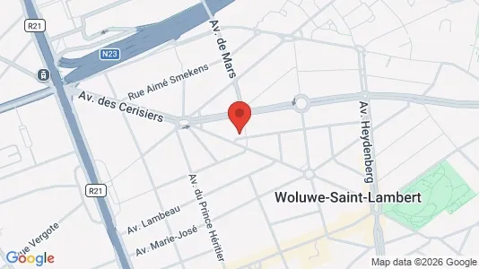 Apartments for rent i Brussels Sint-Lambrechts-Woluwe - kort over placeringen
