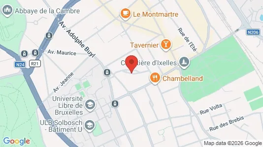 Apartments for rent i Brussels Elsene - kort over placeringen