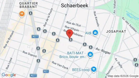 Apartments for rent i Brussels Schaarbeek - kort over placeringen