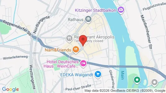 Apartments for rent i Kitzingen - kort over placeringen