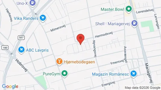 Apartments for rent i Randers NV - kort over placeringen