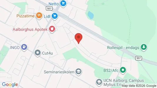 Apartments for rent i Aalborg SØ - kort over placeringen