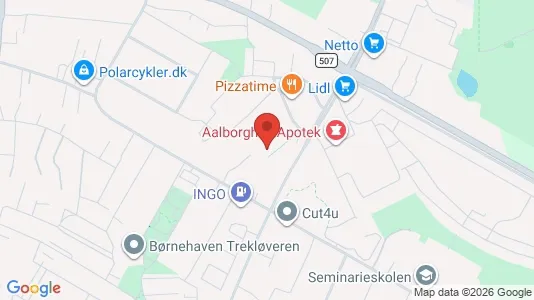 Apartments for rent i Aalborg SØ - kort over placeringen
