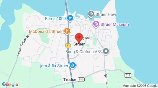 Houses for rent i Struer - kort over placeringen