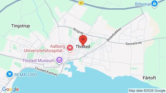 Houses for rent i Thisted - kort over placeringen