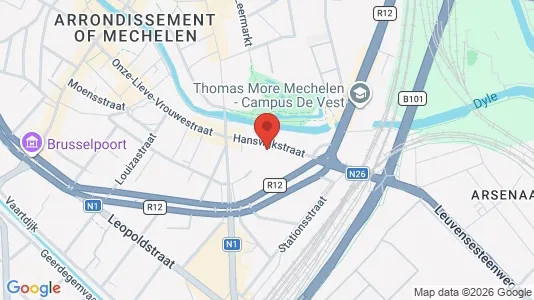 Apartments for rent i Mechelen - kort over placeringen