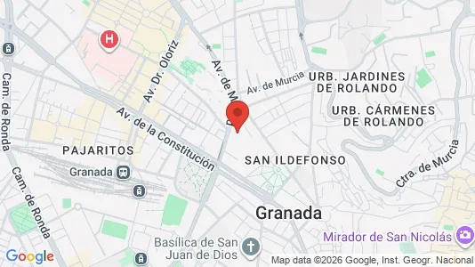Rooms for rent i Granada - kort over placeringen