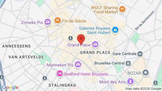 Apartments for rent i Stad Brussel - kort over placeringen
