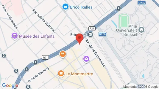 Apartments for rent i Brussels Elsene - kort over placeringen
