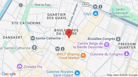 Apartments for rent i Stad Brussel - kort over placeringen