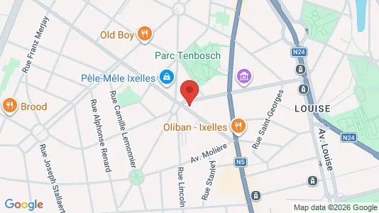 Apartments for rent i Brussels Elsene - kort over placeringen