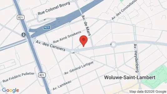 Apartments for rent i Brussels Sint-Lambrechts-Woluwe - kort over placeringen