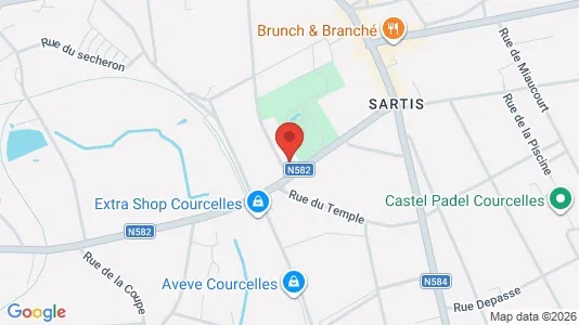 Apartments for rent i Courcelles - kort over placeringen
