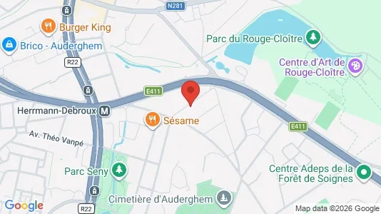 Apartments for rent i Brussels Oudergem - kort over placeringen