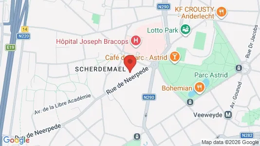 Apartments for rent i Brussels Anderlecht - kort over placeringen