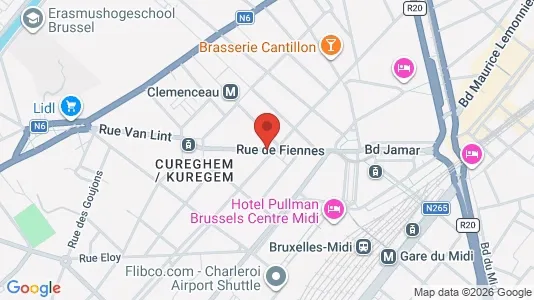 Apartments for rent i Brussels Anderlecht - kort over placeringen