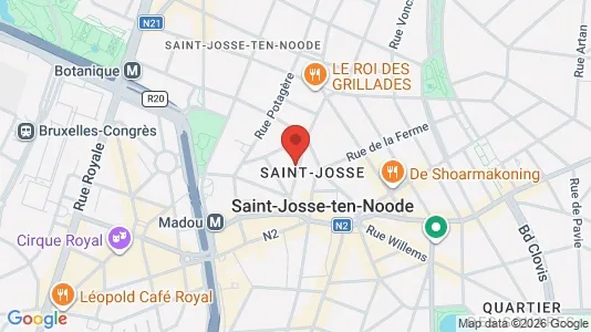 Apartments for rent i Brussels Sint-Joost-ten-Node - kort over placeringen