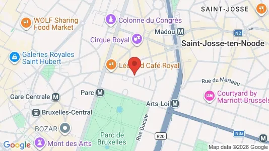 Apartments for rent i Stad Brussel - kort over placeringen