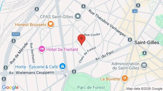 Apartments for rent i Brussels Sint-Gillis - kort over placeringen