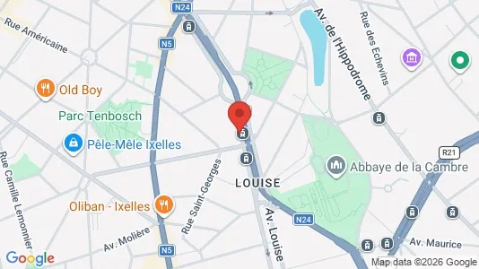Apartments for rent i Brussels Elsene - kort over placeringen