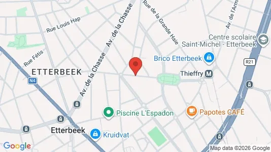 Apartments for rent i Brussels Etterbeek - kort over placeringen