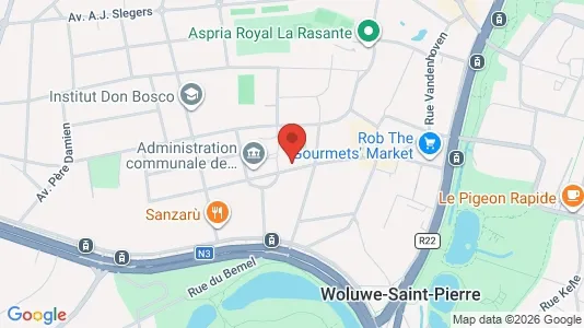 Apartments for rent i Brussels Sint-Pieters-Woluwe - kort over placeringen