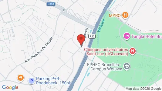 Apartments for rent i Brussels Sint-Lambrechts-Woluwe - kort over placeringen