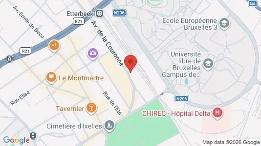 Apartments for rent i Brussels Elsene - kort over placeringen