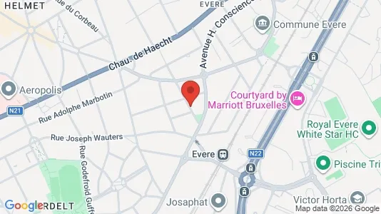 Apartments for rent i Brussels Evere - kort over placeringen