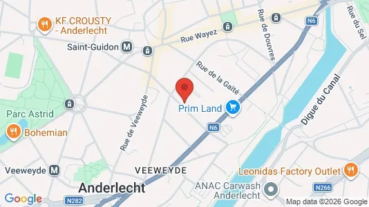 Apartments for rent i Brussels Anderlecht - kort over placeringen