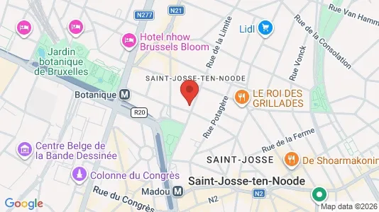 Apartments for rent i Brussels Sint-Joost-ten-Node - kort over placeringen